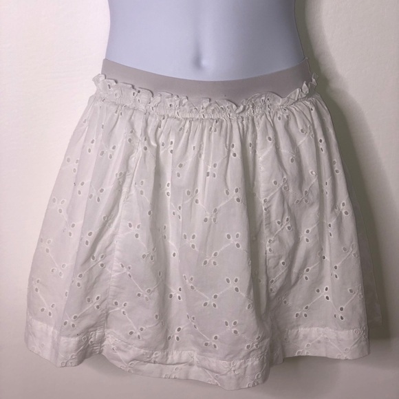 Lands end girls white eyelet skirt built n shorts - Picture 1 of 2